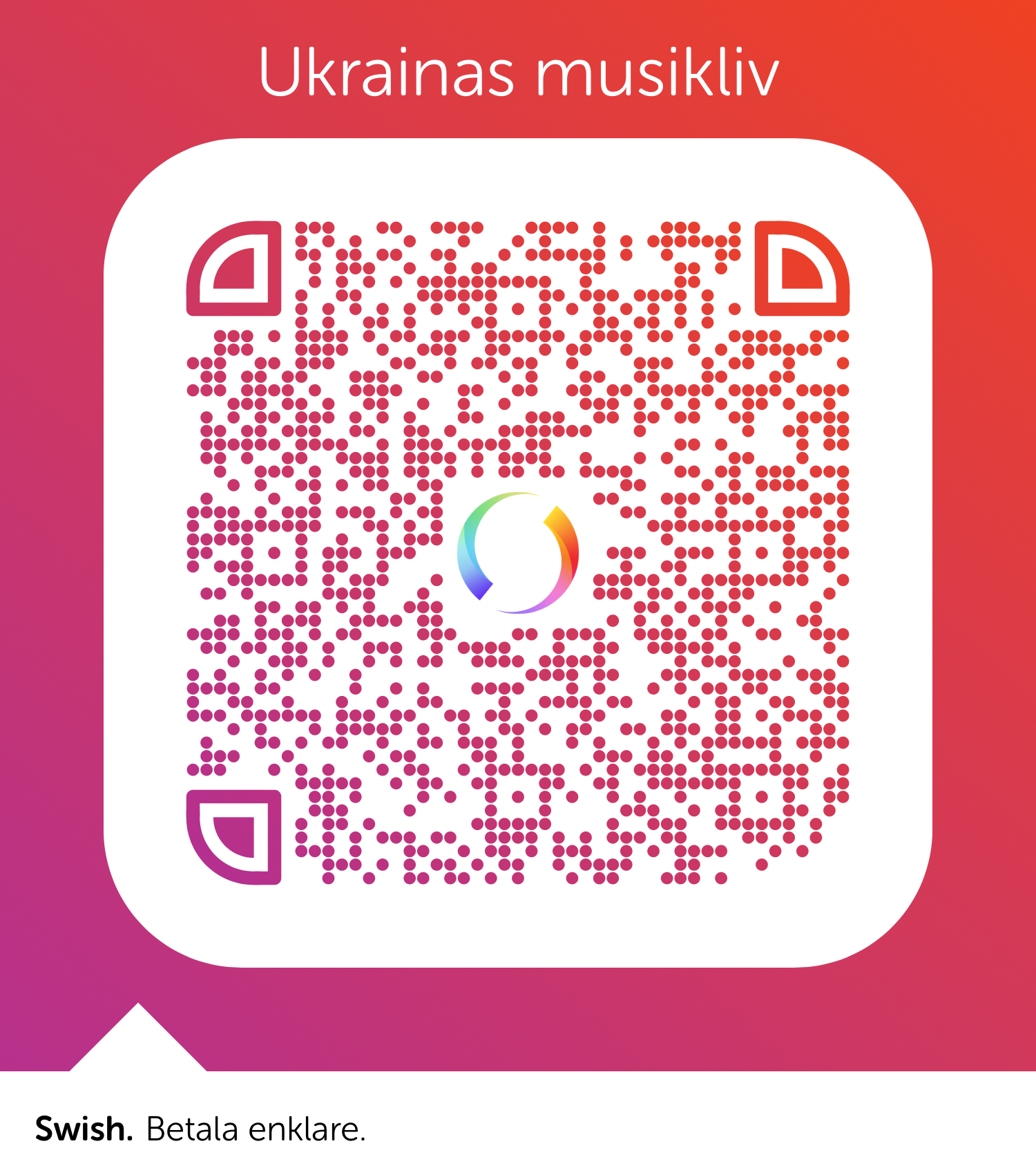 QR-kod - stöd Ukrainas musikliv med eget belopp